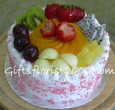 Beautiful Fruit Birthday Cake