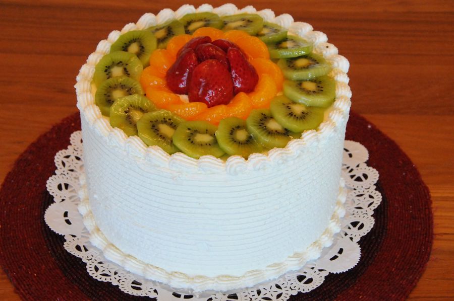 Birthday Cake with Fruits