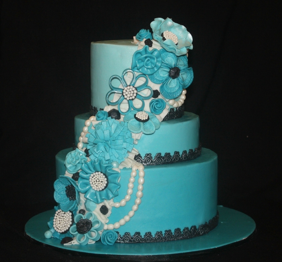 Blue Birthday Cake