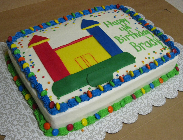 Bounce House Birthday Cake