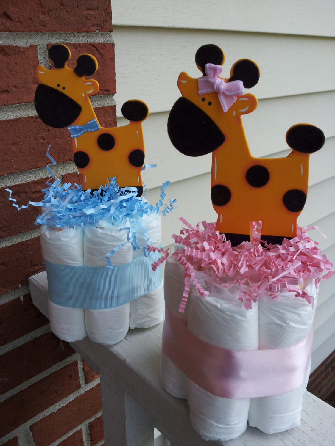 Boy Baby Shower Diaper Cake Centerpiece