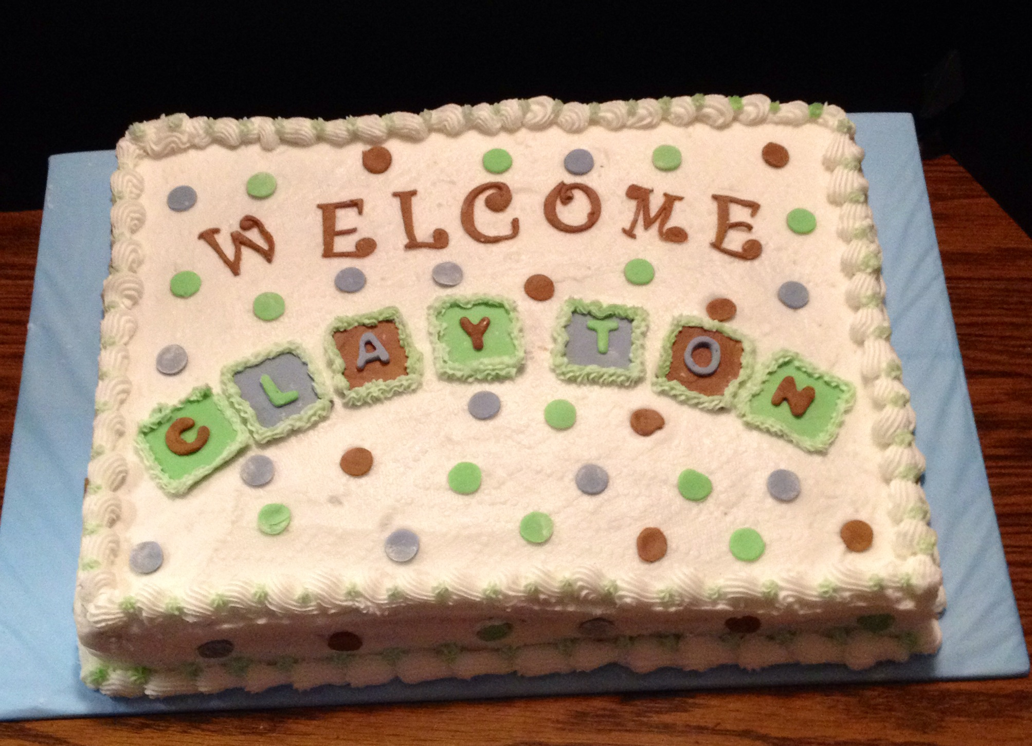 Boy Baby Shower Sheet Cake