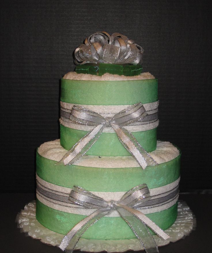 Bridal Shower Cake Made Out of Towels