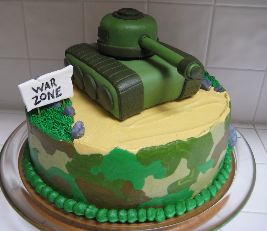 Camo Army Tank Cake