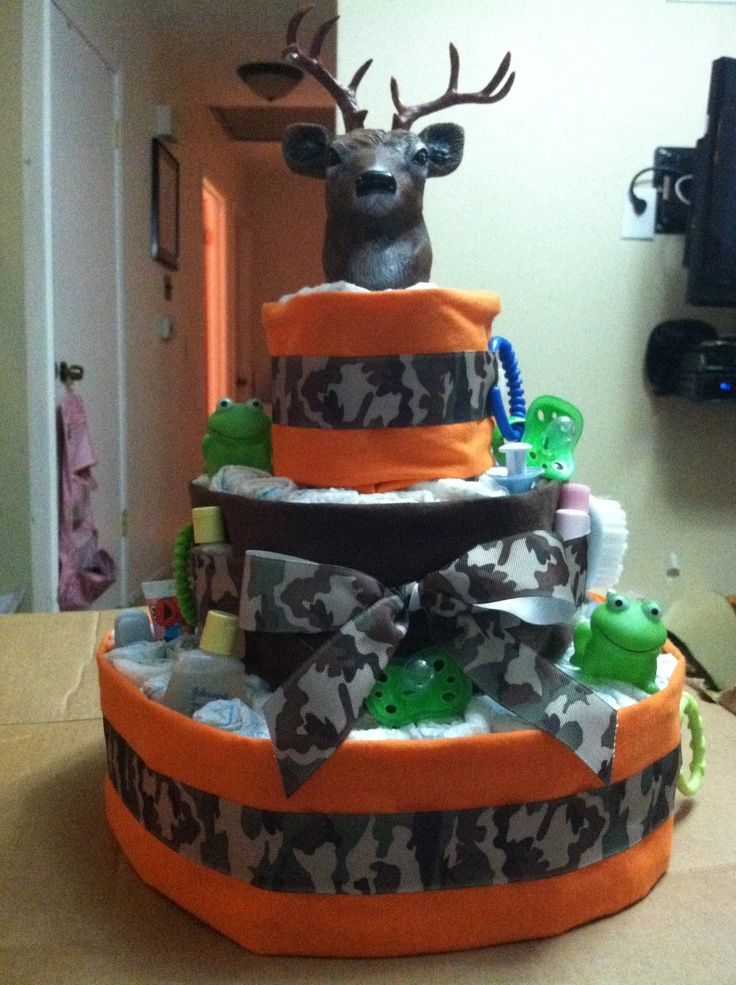 Camo Baby Shower Diaper Cake