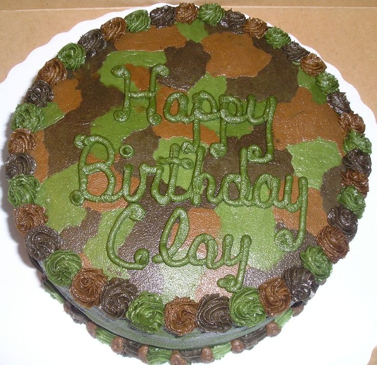 Camo Birthday Cake