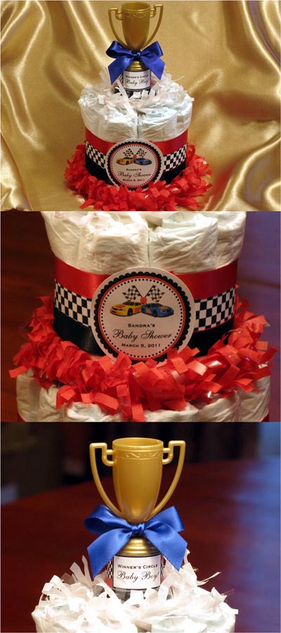 Car Diaper Cake Baby Shower Centerpieces