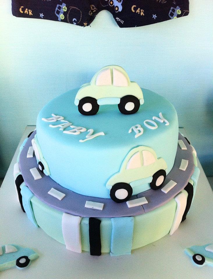 Car Themed Baby Shower Cakes