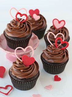 Chocolate Heart Cupcakes