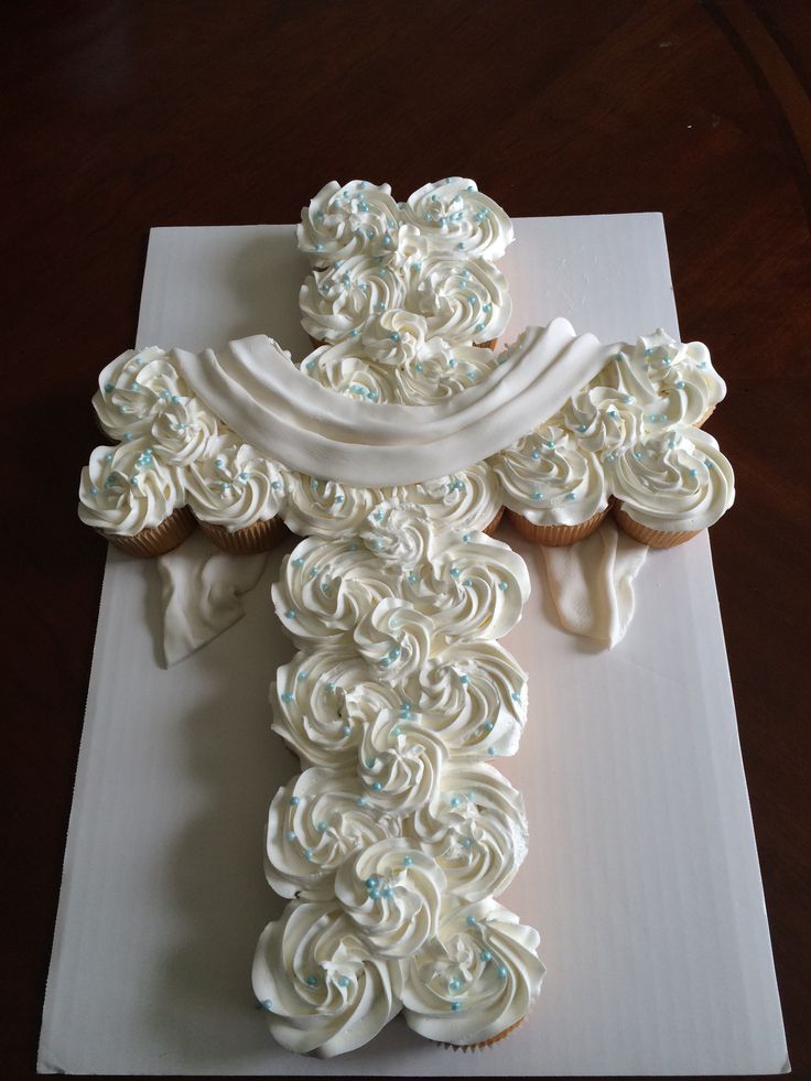 Christening Cupcake Cross Cakes