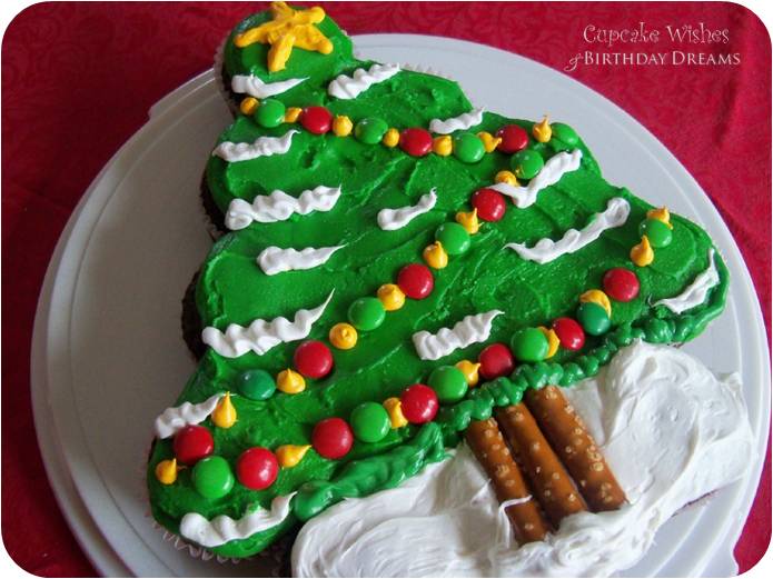 Christmas Tree Cupcake Cake