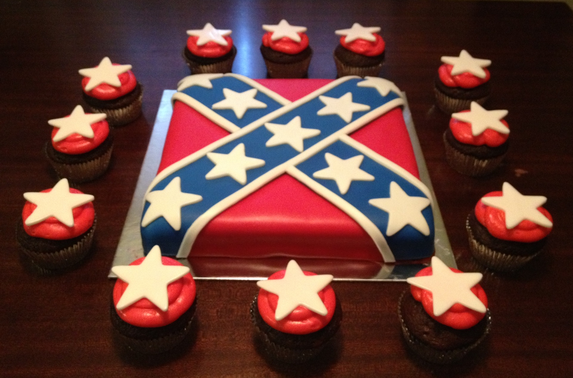 11 Photos of Rebel Flag Groom Cakes