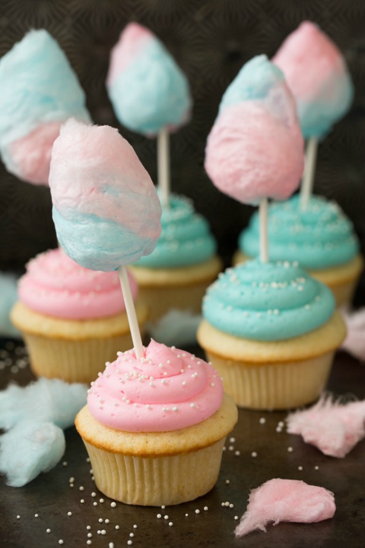 Cotton Candy Cupcakes