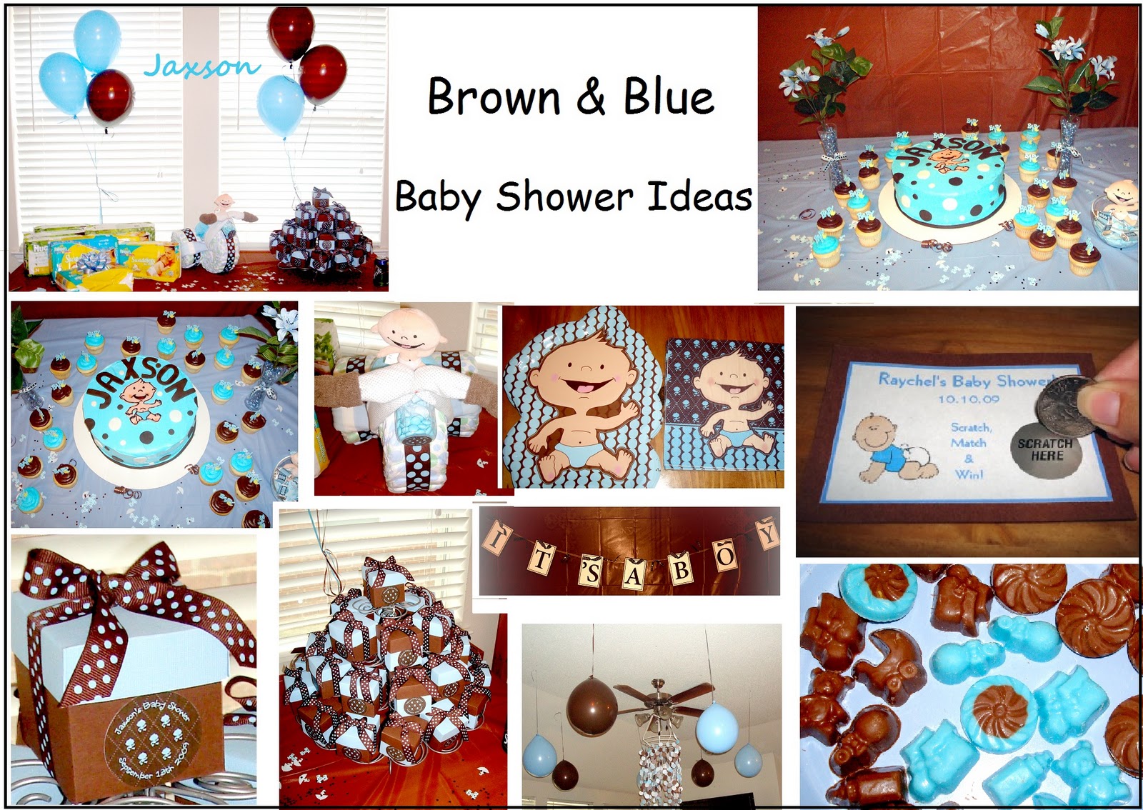 8 Blue And Brown Baby Boy Cupcakes Baby Shower Ideas Colors Photo