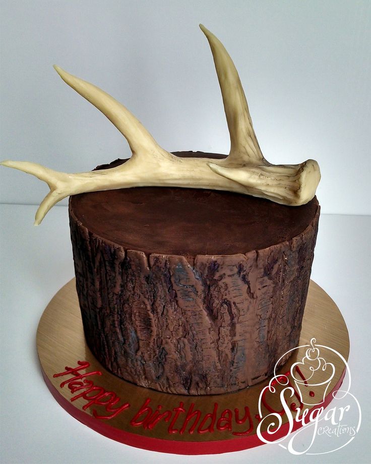 Deer Antler Birthday Cake