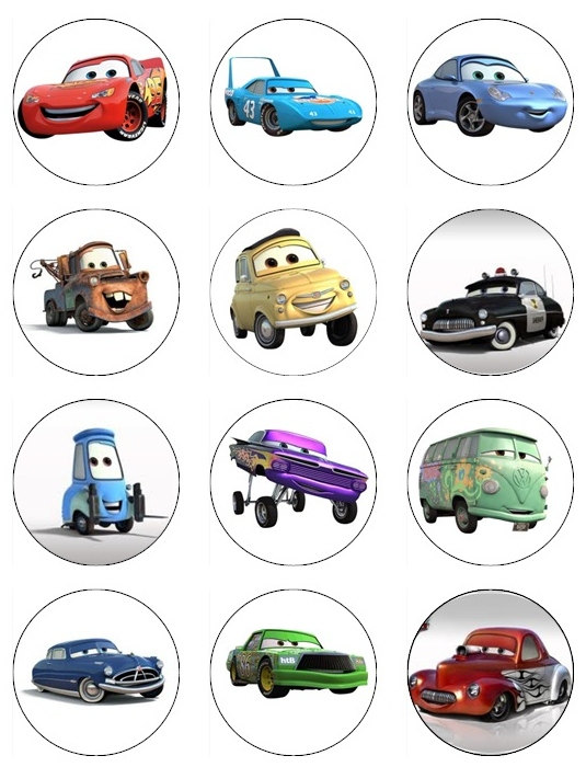 Disney Cars Cupcake Topper Printable