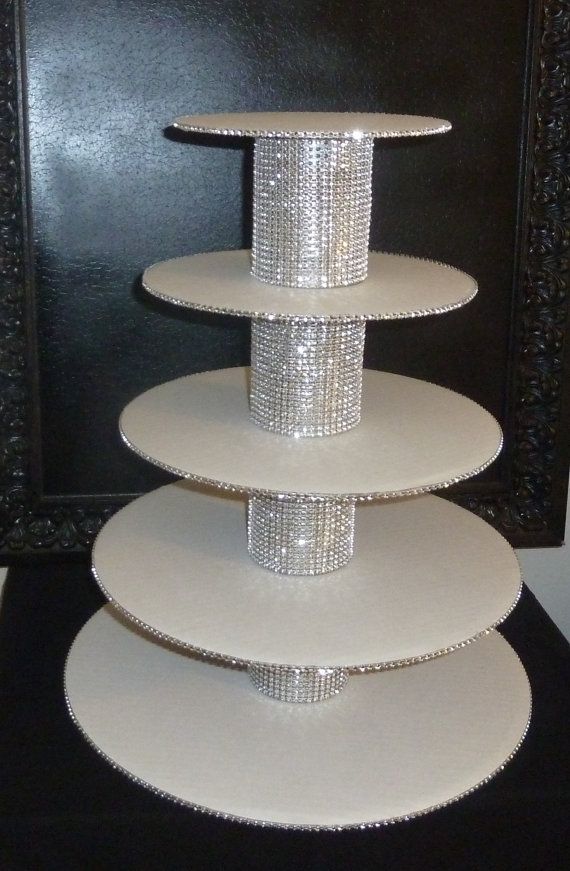 DIY Bling Wedding Cake Stand