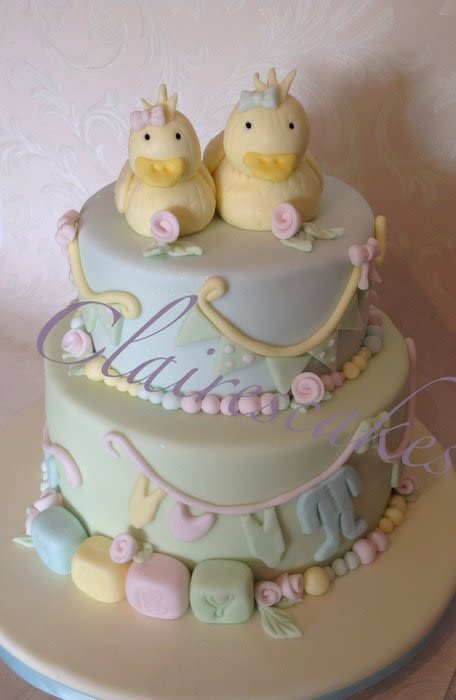 Ducky Baby Shower Cake