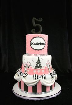 Eiffel Tower Birthday Cake