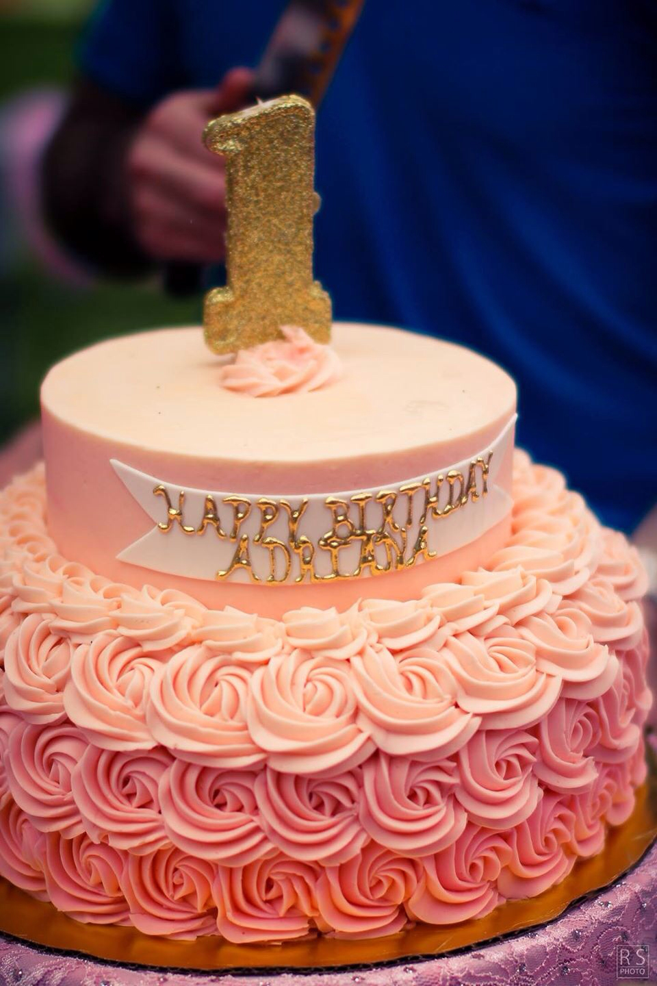 First Birthday Buttercream Cake