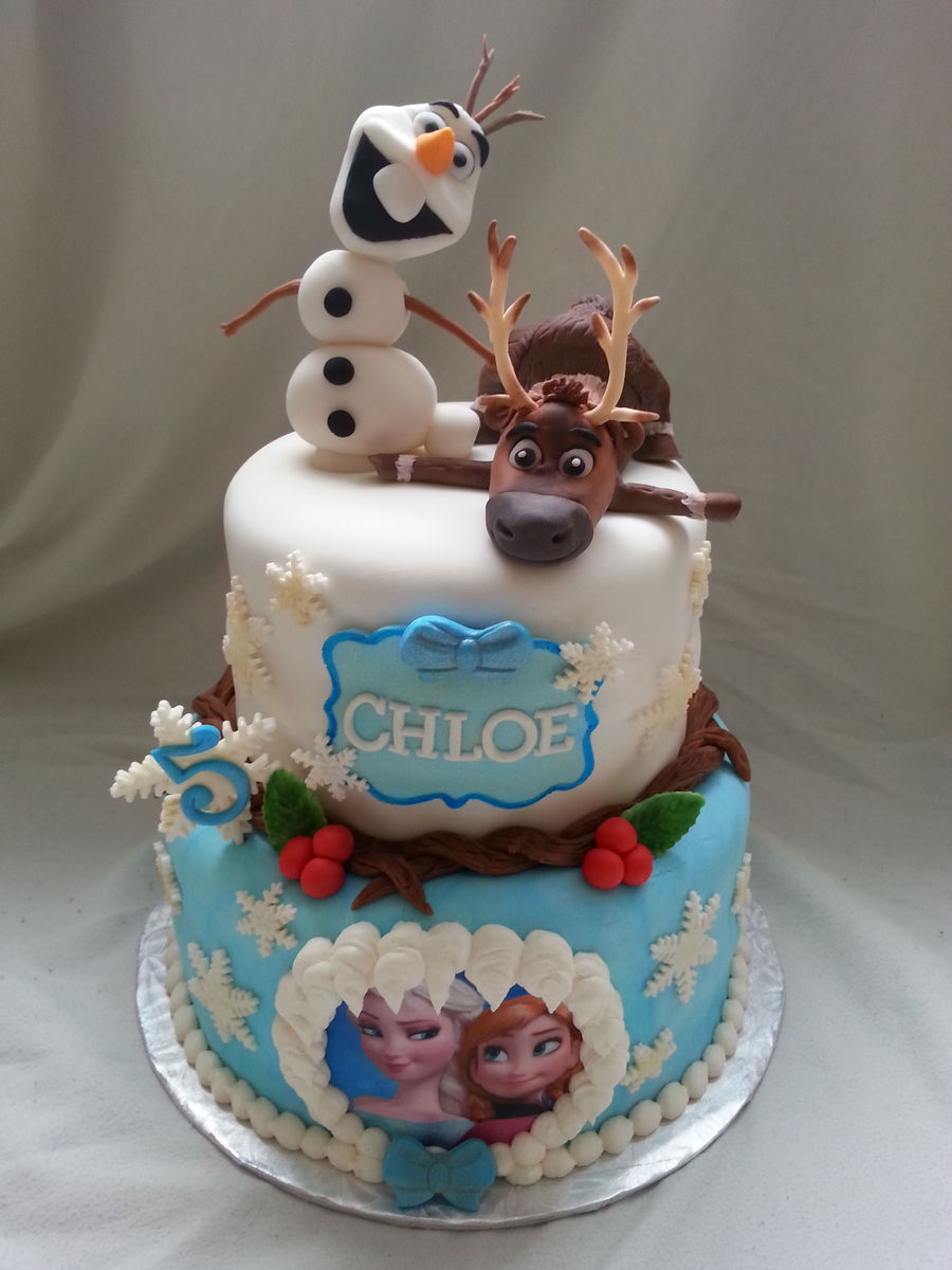 Frozen Olaf Themed Birthday Cake