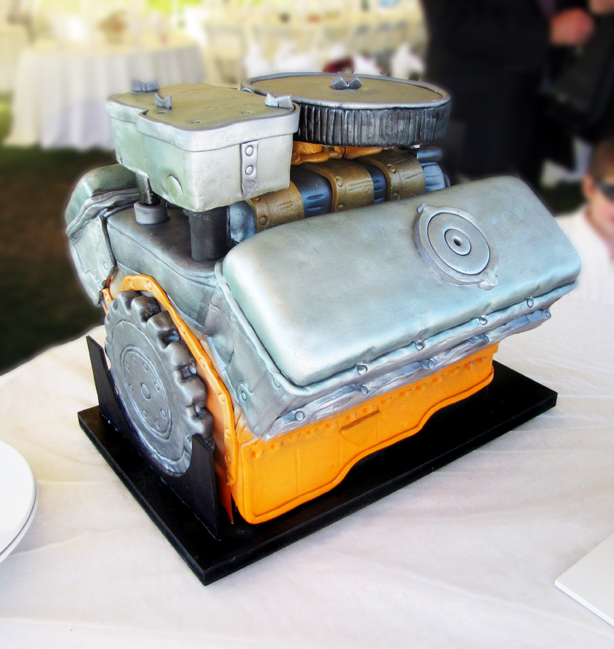 Grooms Cake Car Engine