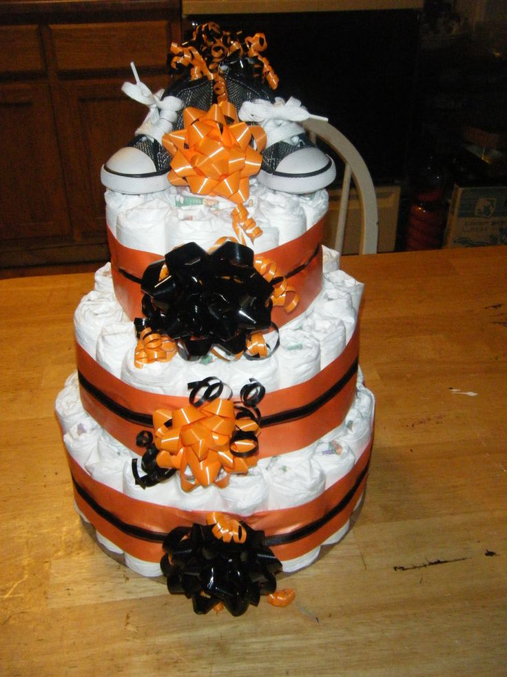 Halloween Baby Shower Diaper Cake