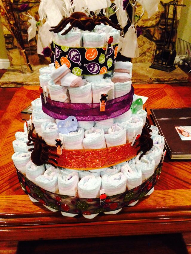 Halloween-themed Diaper Cake