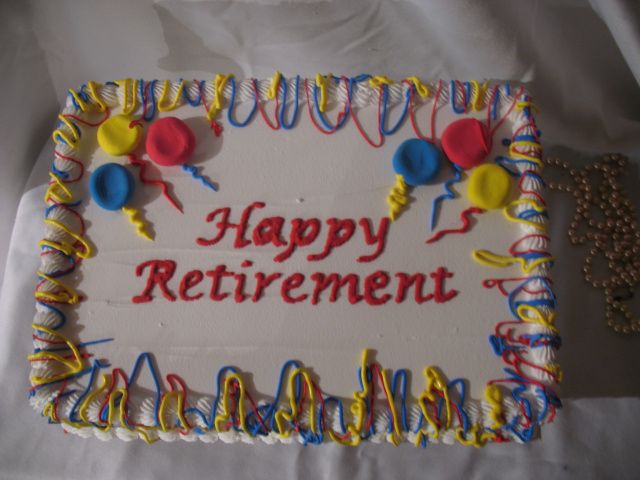 Happy Retirement Sheet Cake