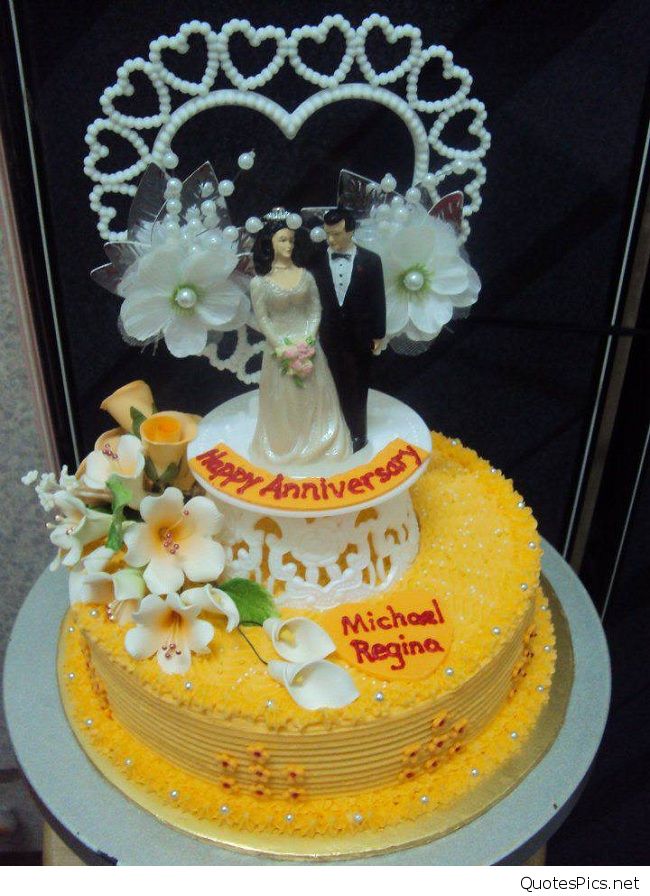 Happy Wedding Anniversary Cakes