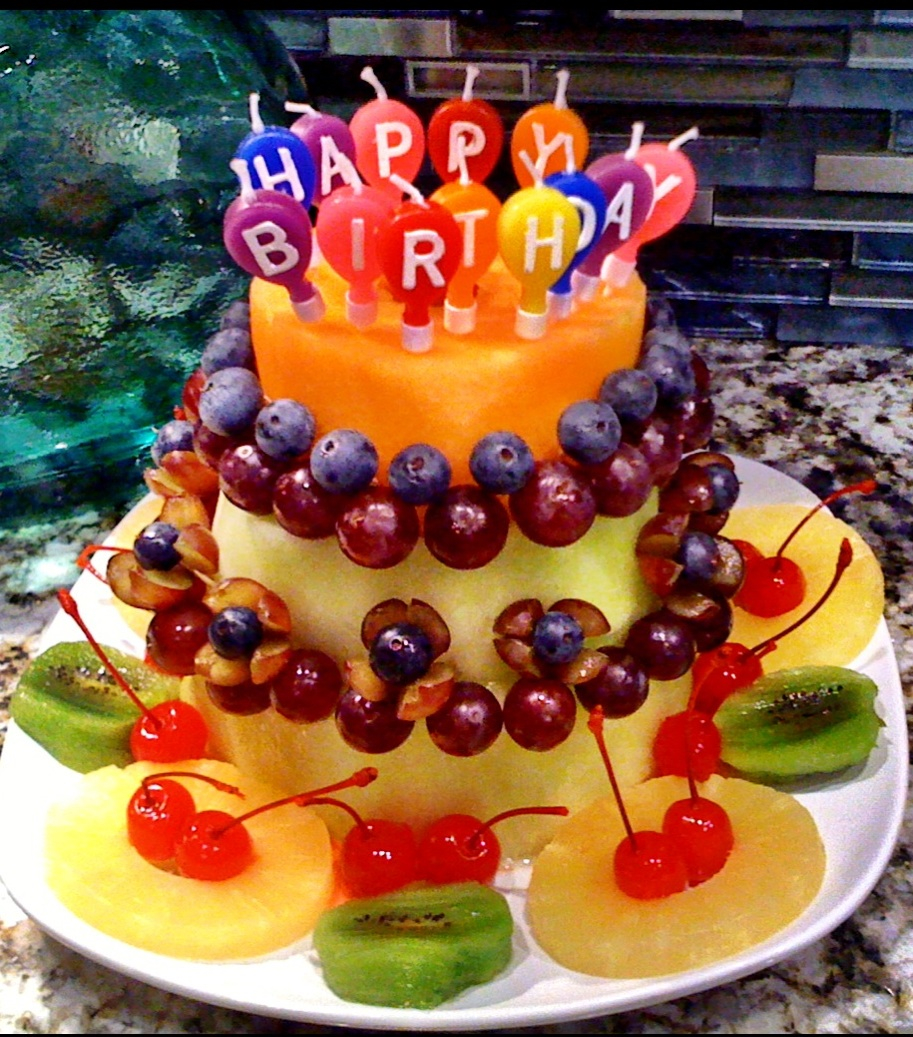 Healthy Fruit Birthday Cake