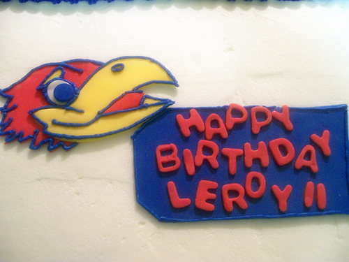 Jayhawk Birthday Cake