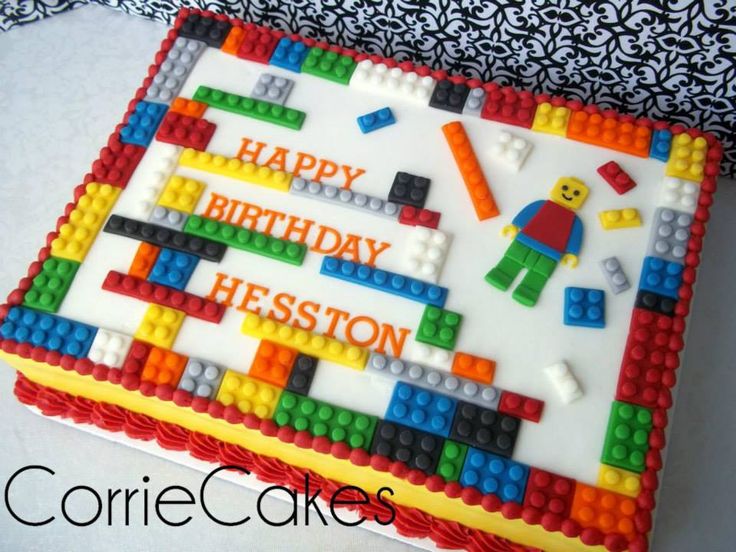 11 Photos of LEGO Theme Birthday Sheet Cakes