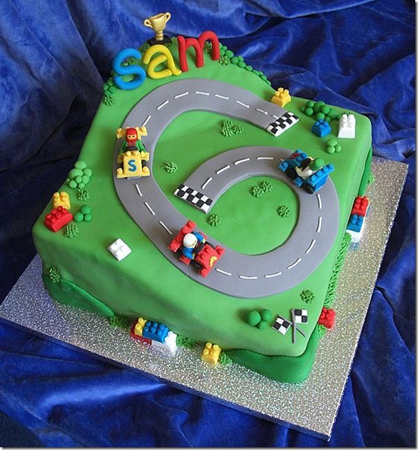 LEGO Race Car Birthday Cake