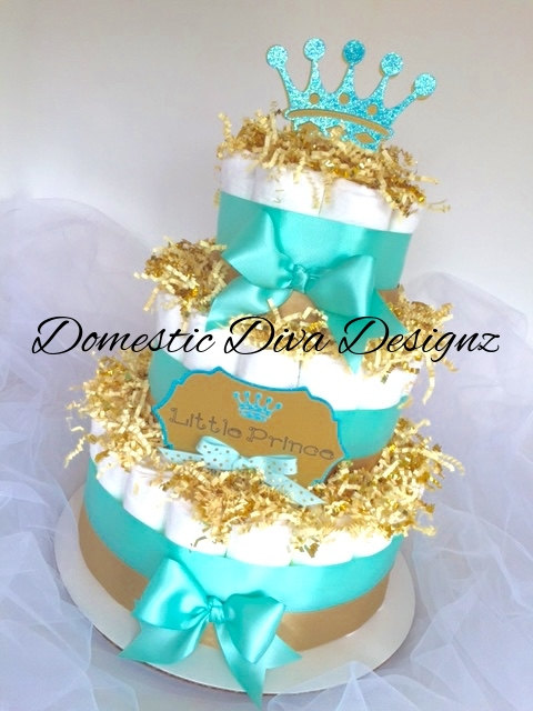 Light Blue Little Prince Diaper Cake