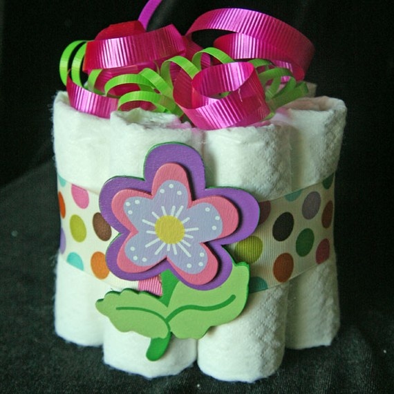 Mini Diaper Cake for Baby Shower