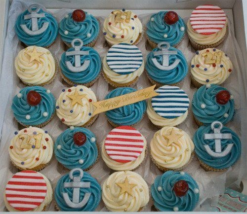 Nautical Birthday Cupcake Idea