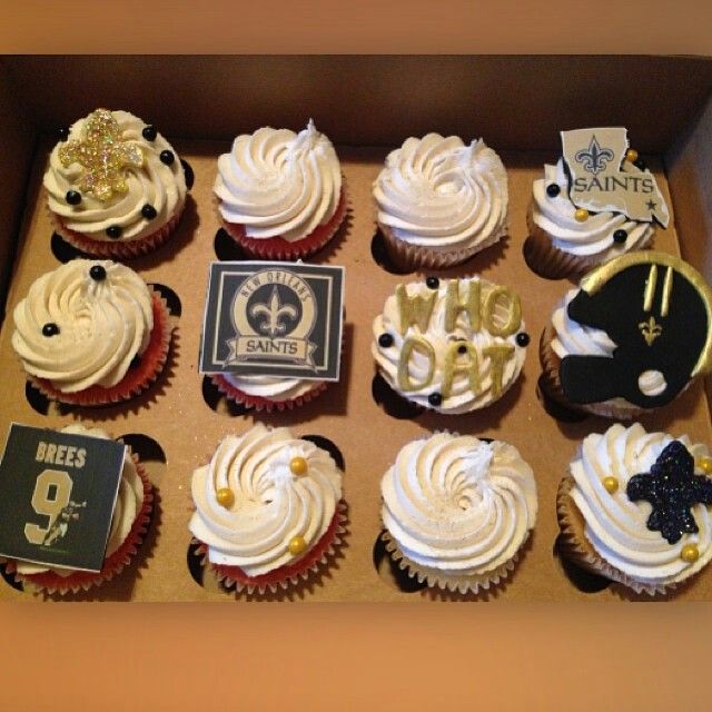 New Orleans Saints Cupcakes