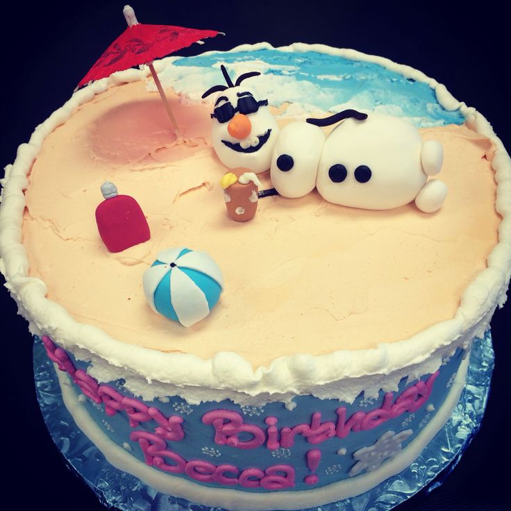 Olaf Birthday Cake