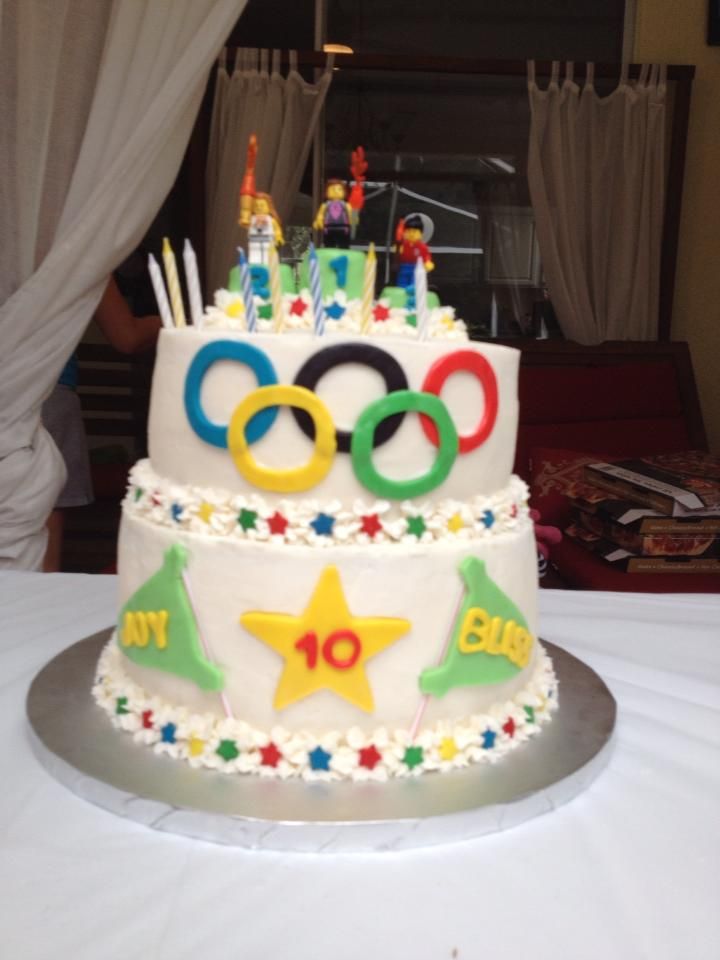 Olympic Themed Birthday Cake