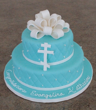 Orthodox Baptism Cakes for Boys