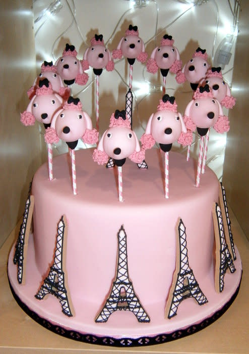 Paris Themed Cake Pops