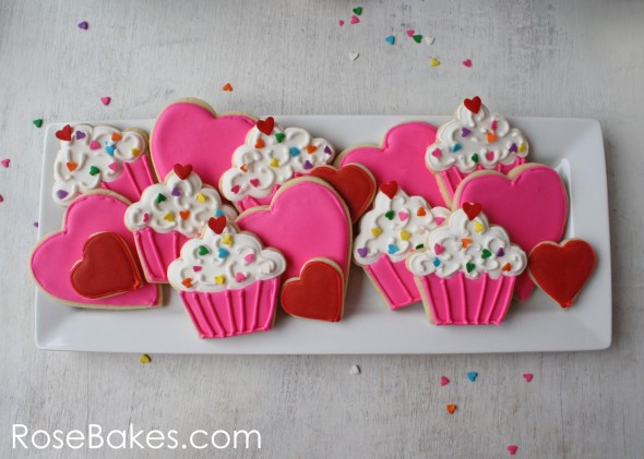 Party Heart Valentine Cookies Cupcakes