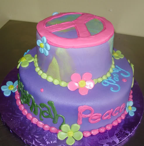 Peace Sign Cake