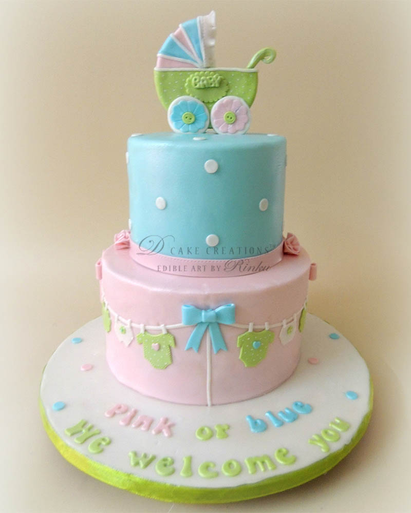 Pink Baby Shower Cake