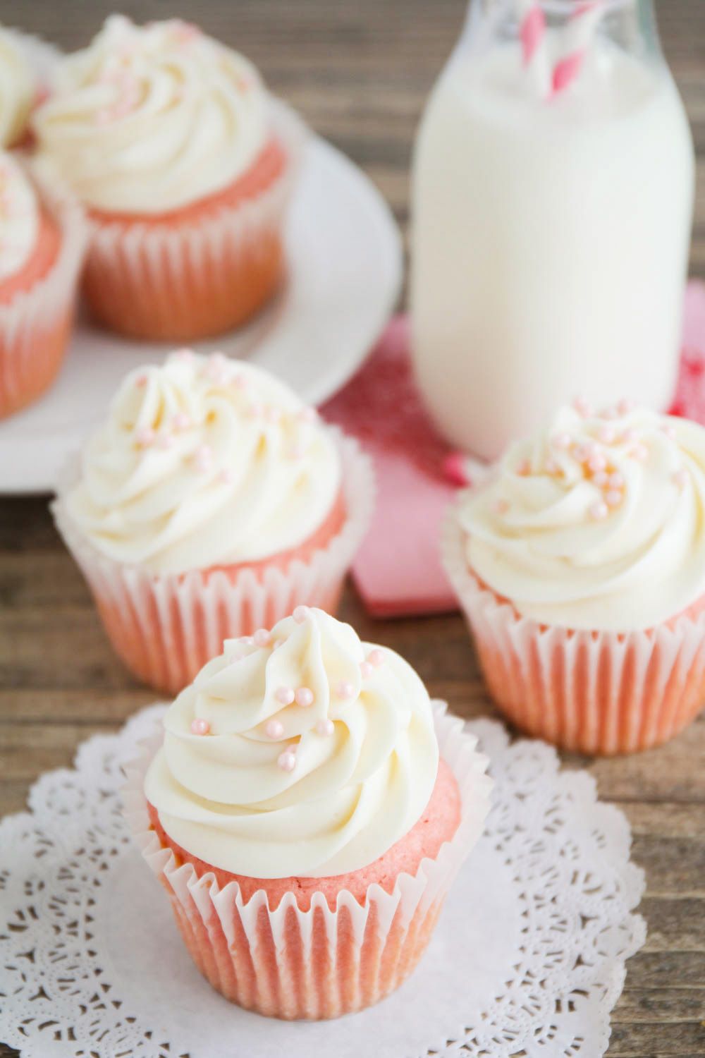 Pink Baby Shower Cupcakes