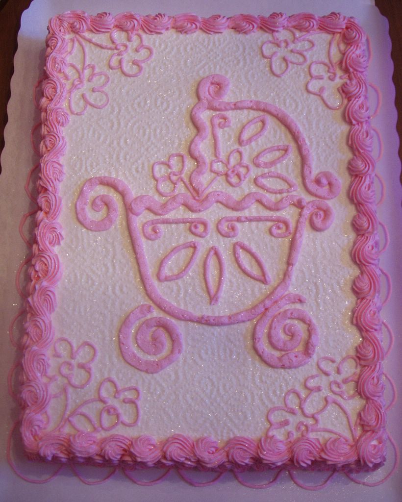 7 Photos of Plain Pink Baby Shower Sheet Cakes