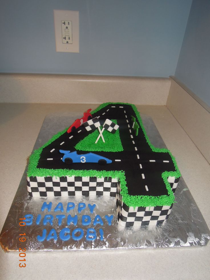 Race Car Track Birthday Cake