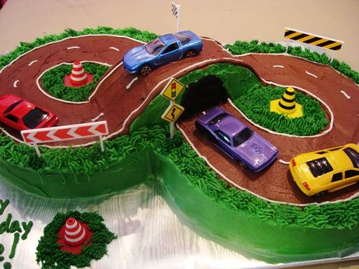 Race Car Track Birthday Cake