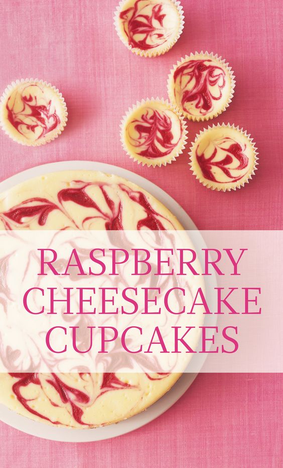 Raspberry Swirl Cheesecake Cupcakes